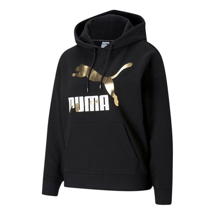 

Толстовка (WMNS) PUMA Classics Logo Printing Sports Hoodie Black 531385-51