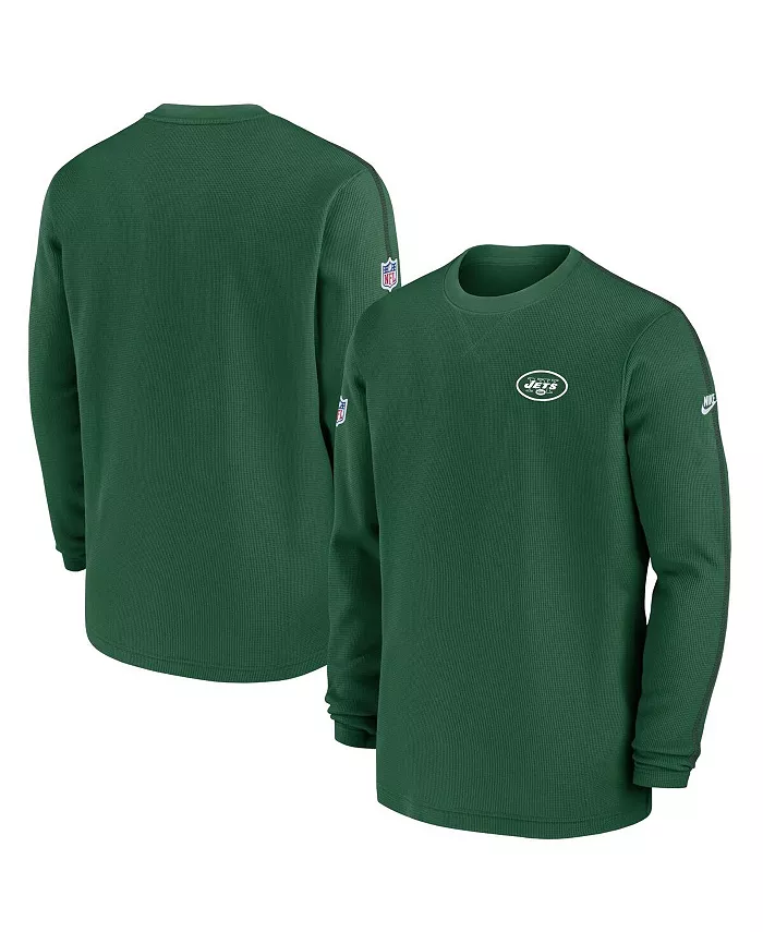 

Мужская зеленая футболка с длинным рукавом New York Jets Alternate Logo Coach Nike