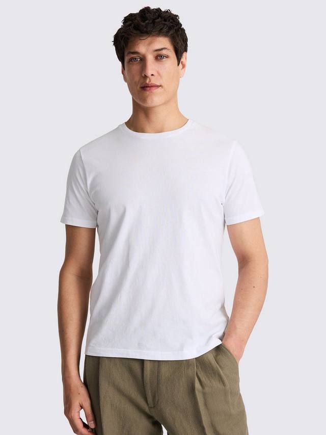 

Хлопковая футболка Regular Fit с коротким рукавом и круглым вырезом Moss, White