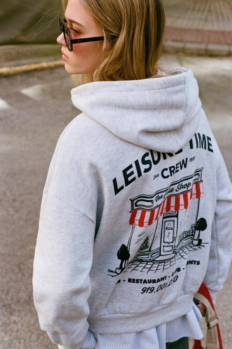 

Толстовка с капюшоном для отдыха Pull And Bear, серый