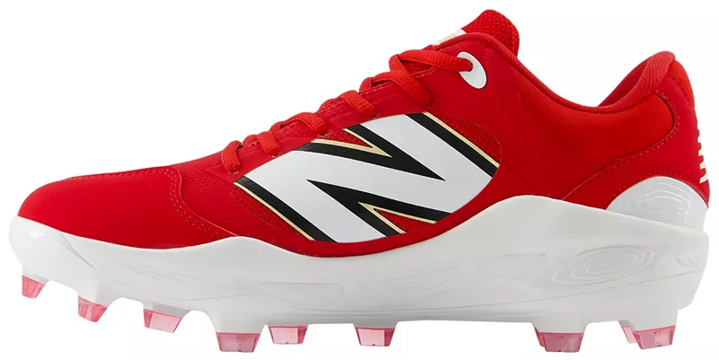Мужские литые бейсбольные бутсы New Balance Fresh Foam X 3000 V7, красный/белый — фото 4