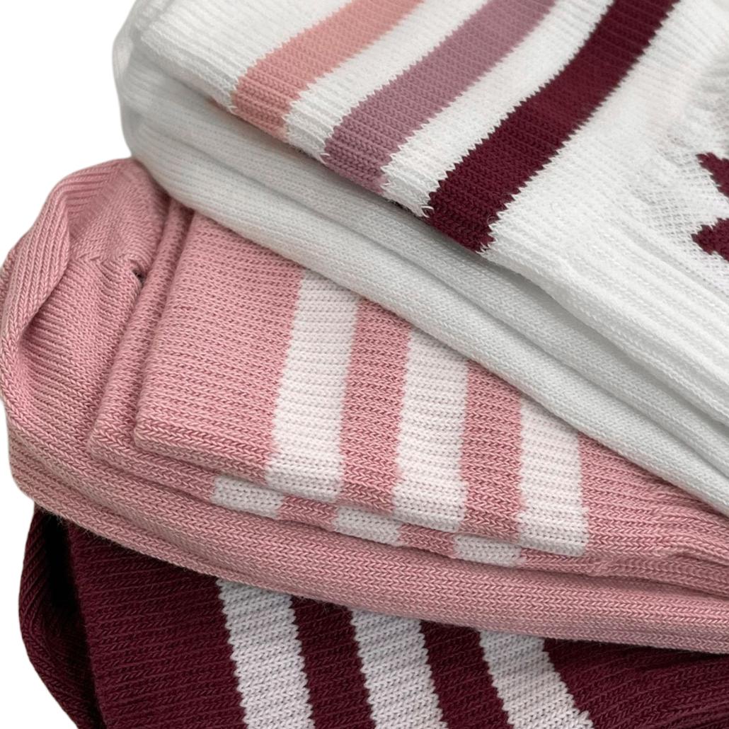 Носки до середины икры Унисекс 3 пары Adidas Originals, 3 пары (Белый+Фиолетовый+Темно-красный) — фото 2