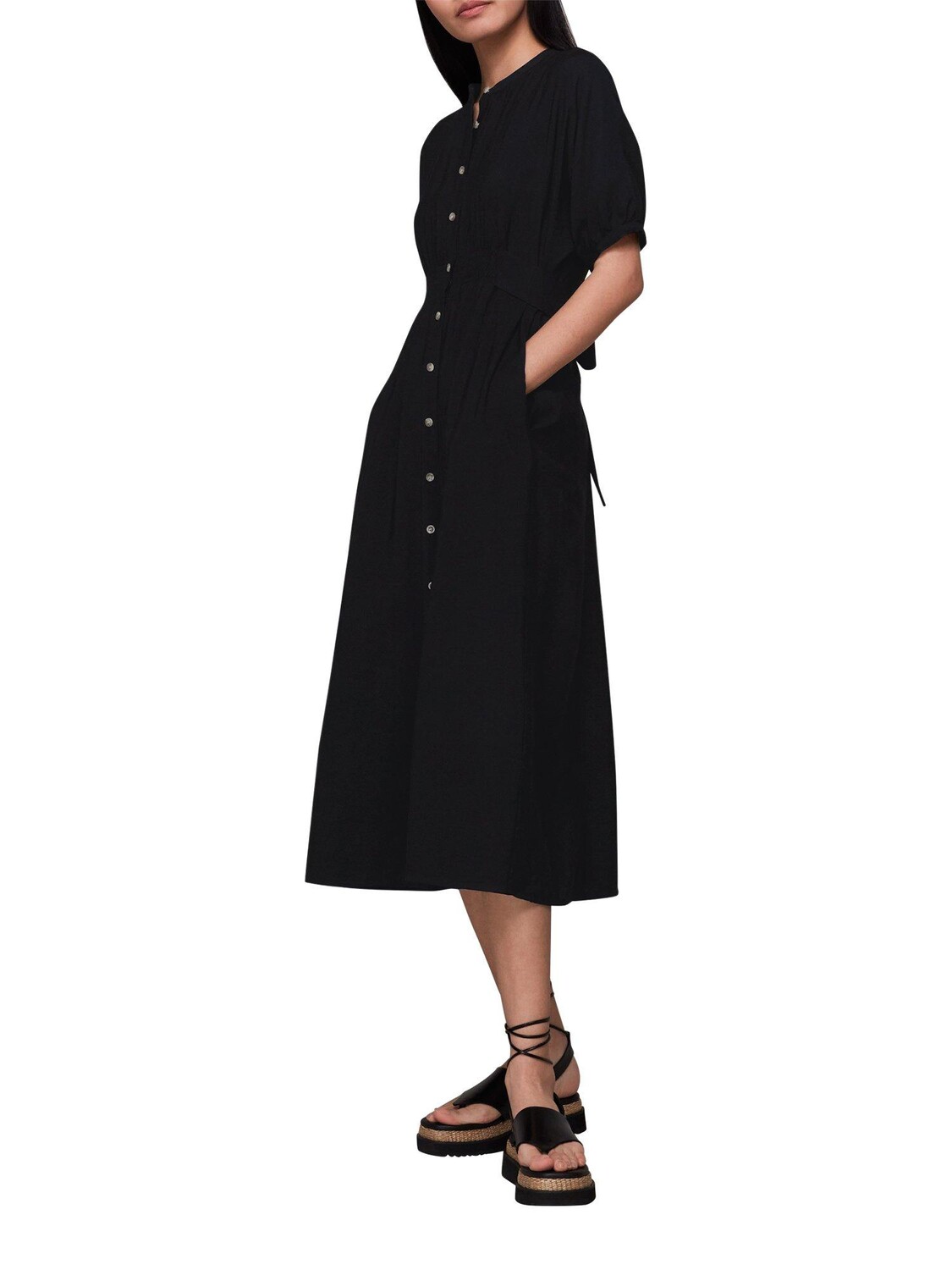 

Янтарное платье-миди Whistles, черный