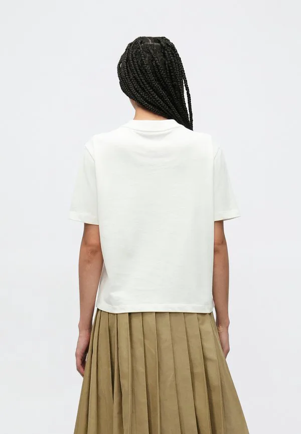 Классическая футболка с логотипом flock, свободного кроя. Tommy Hilfiger, Ivory — фото 3