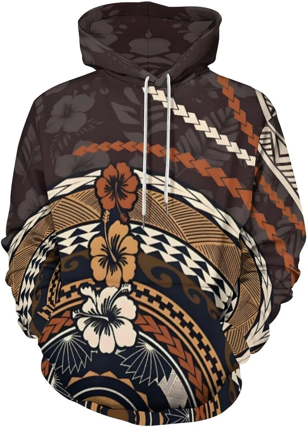 

Толстовка с капюшоном Polynesian Tribal, длинный рукав DUOLIFU