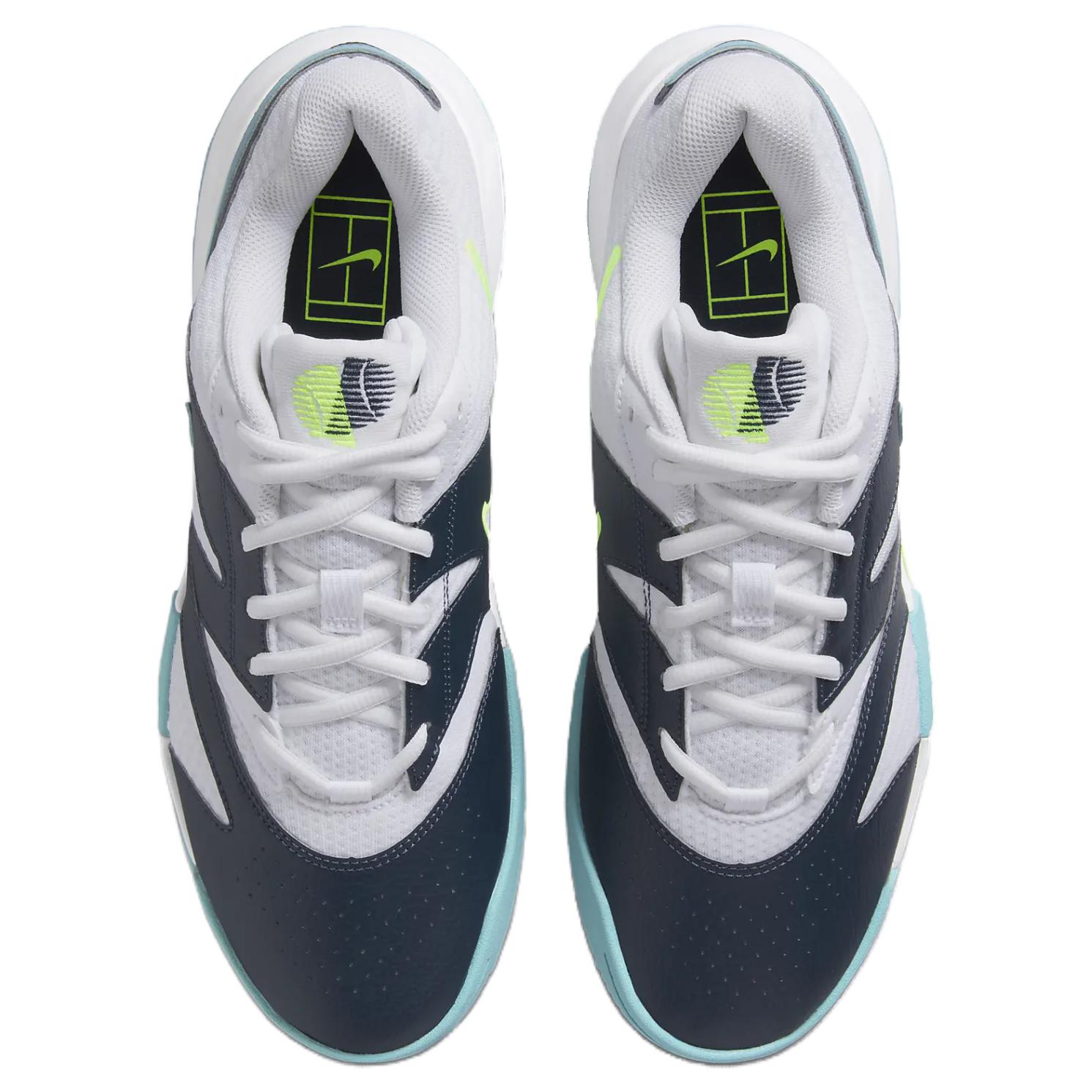 Nike Court Lite 4 Абразивоустойчивые низкие теннисные туфли мужские бело-синие — фото 3