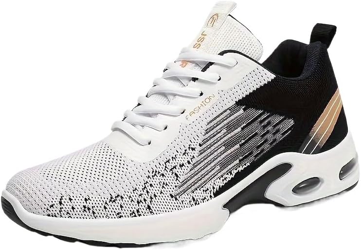 

Мужские кроссовки для шоссейного бега, пронация стабильности, спорт и уличный спорт, застежка на шнуровке, дизайн низкой топки, тканевая верхняя часть и стелька, резиновая подошва, геометрический узор, всесезонные Hoalox, черный