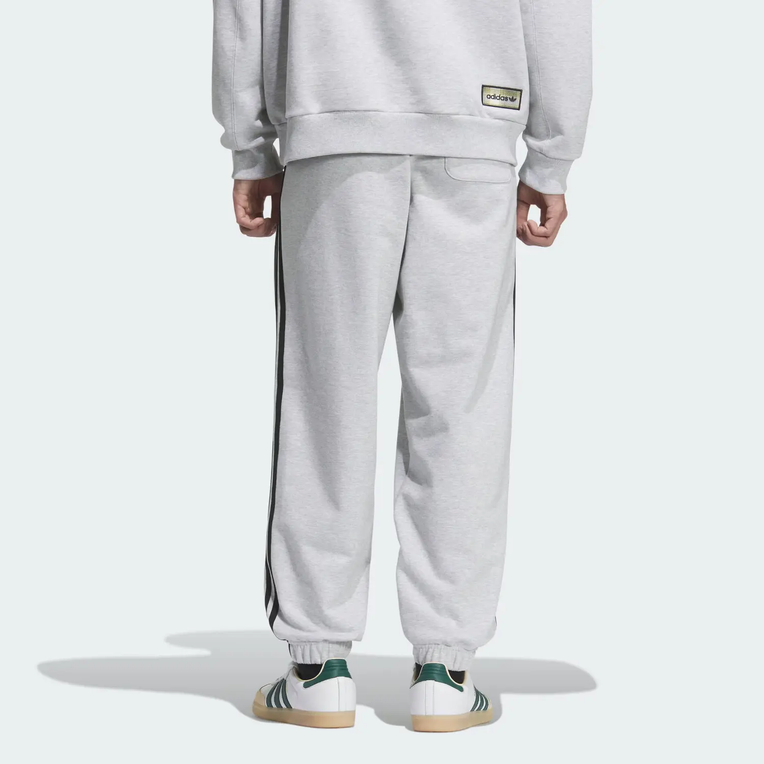 Толстые вязаные спортивные штаны мужские Adidas Originals, серый — фото 4