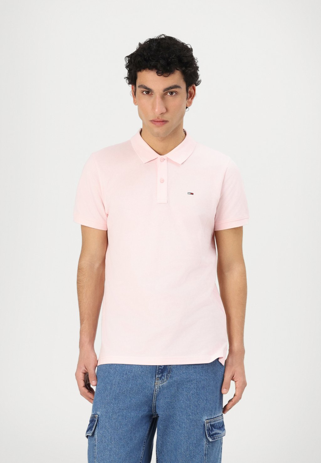 

Поло PLACKET Tommy Jeans, фуксия