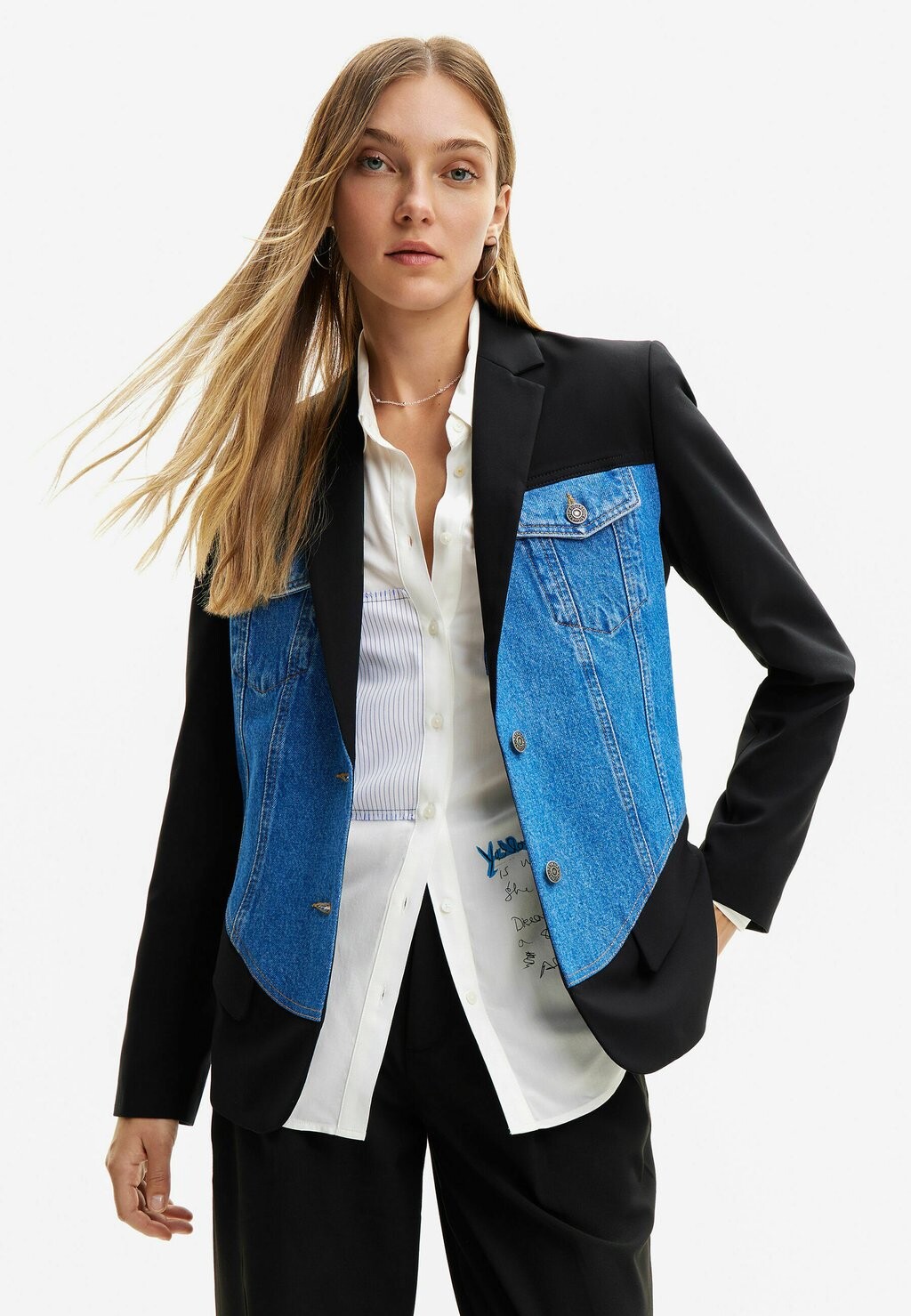 

Джинсовая куртка Hybrid Trucker Desigual, черный