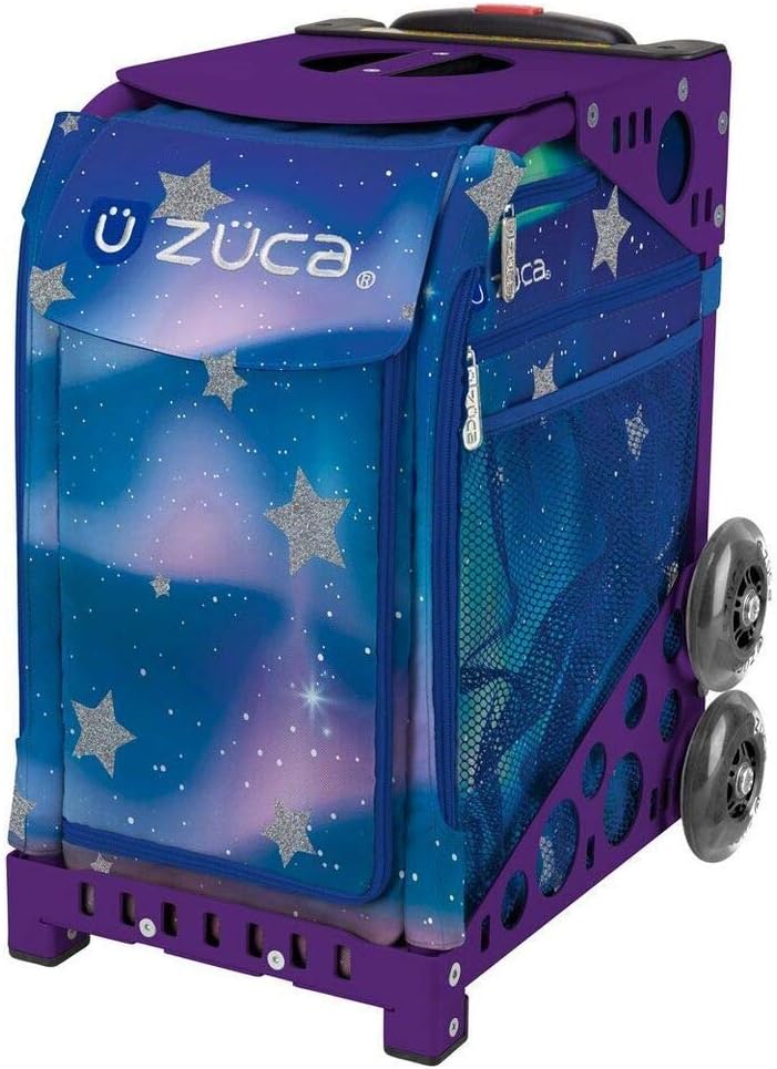 

Спортивная сумка-вкладыш ZUCA Aurora с фиолетовой рамой и мигающими колесами