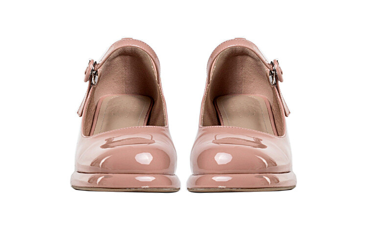 Туфли Мэри Джейн женские низкие Wonderful Couple, цвет Red (heel height: 6cm) — фото 4