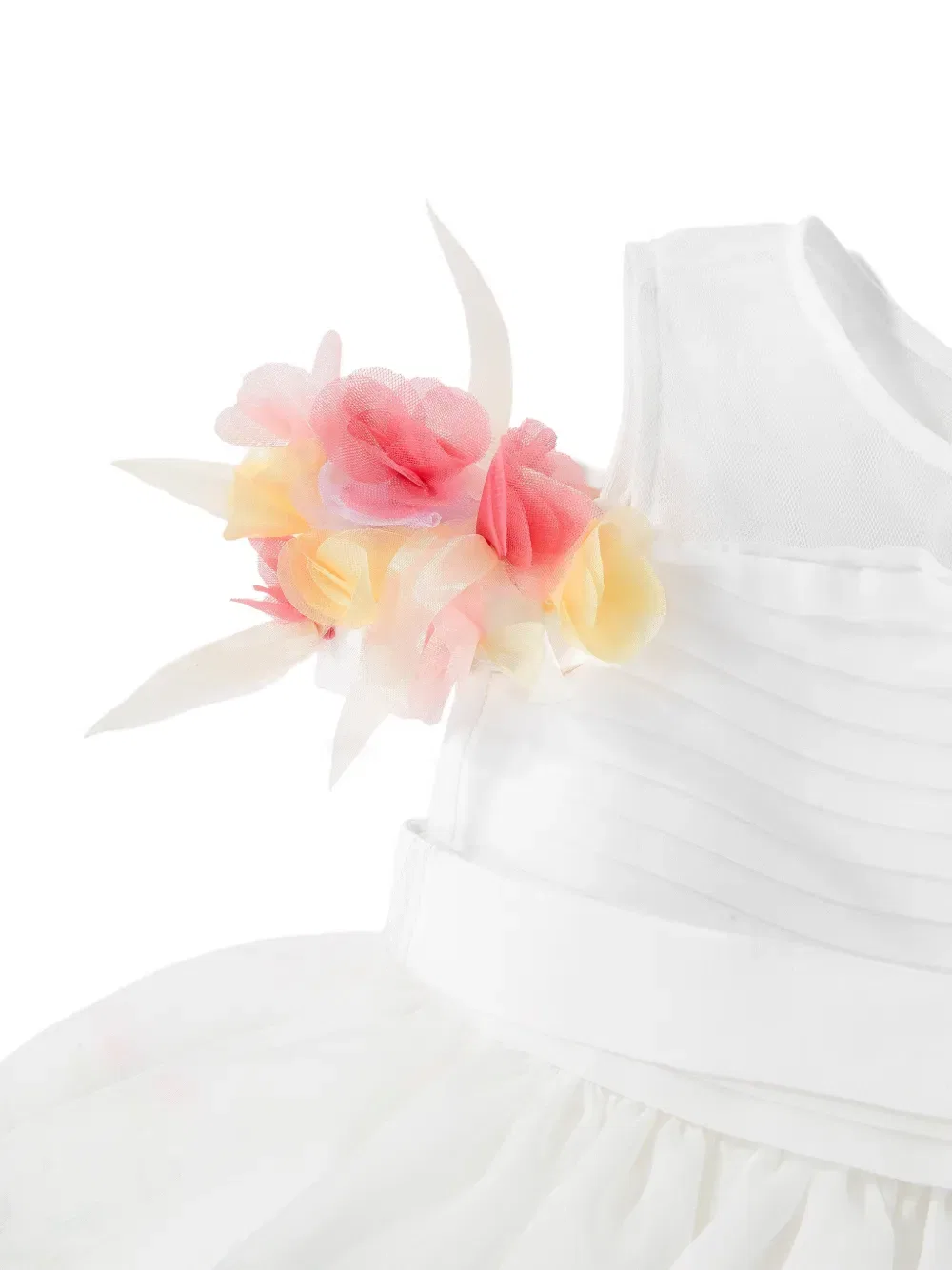 Платье с цветочной аппликацией Dress & Fleur, нейтральный — фото 3
