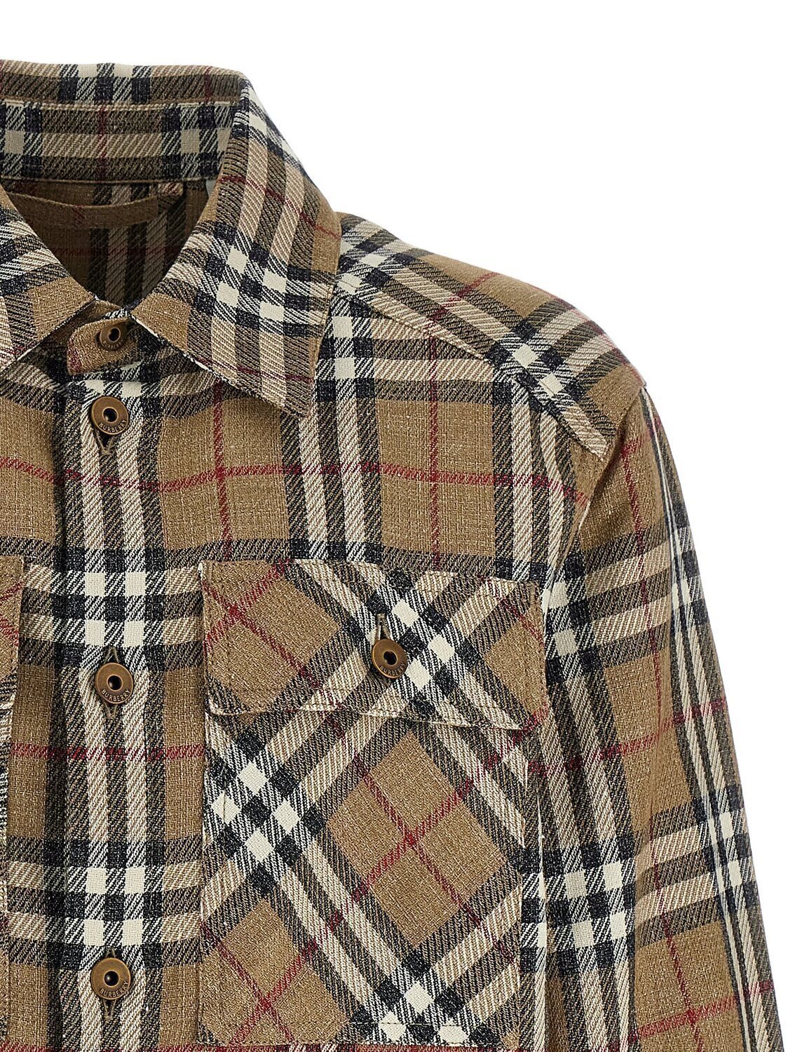 Рубашка с двойной отделкой BURBERRY, мультиколор — фото 3