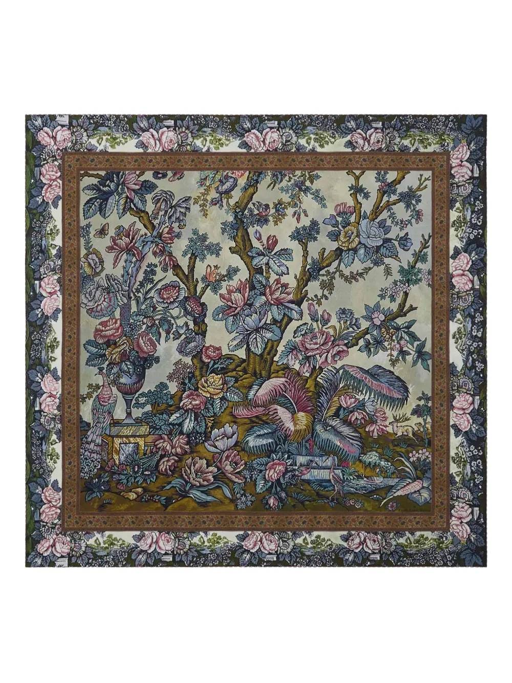 

Шарф с цветочным узором Pierre-Louis Mascia, серый