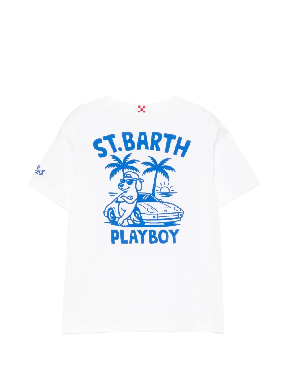 Футболка с принтом Mc2 Saint Barth Kids, белый — фото 2