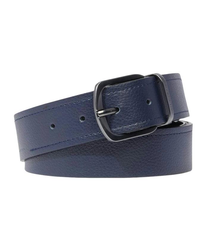 

Мужской кожаный ремень с пряжкой-застежкой Piquadro, синий