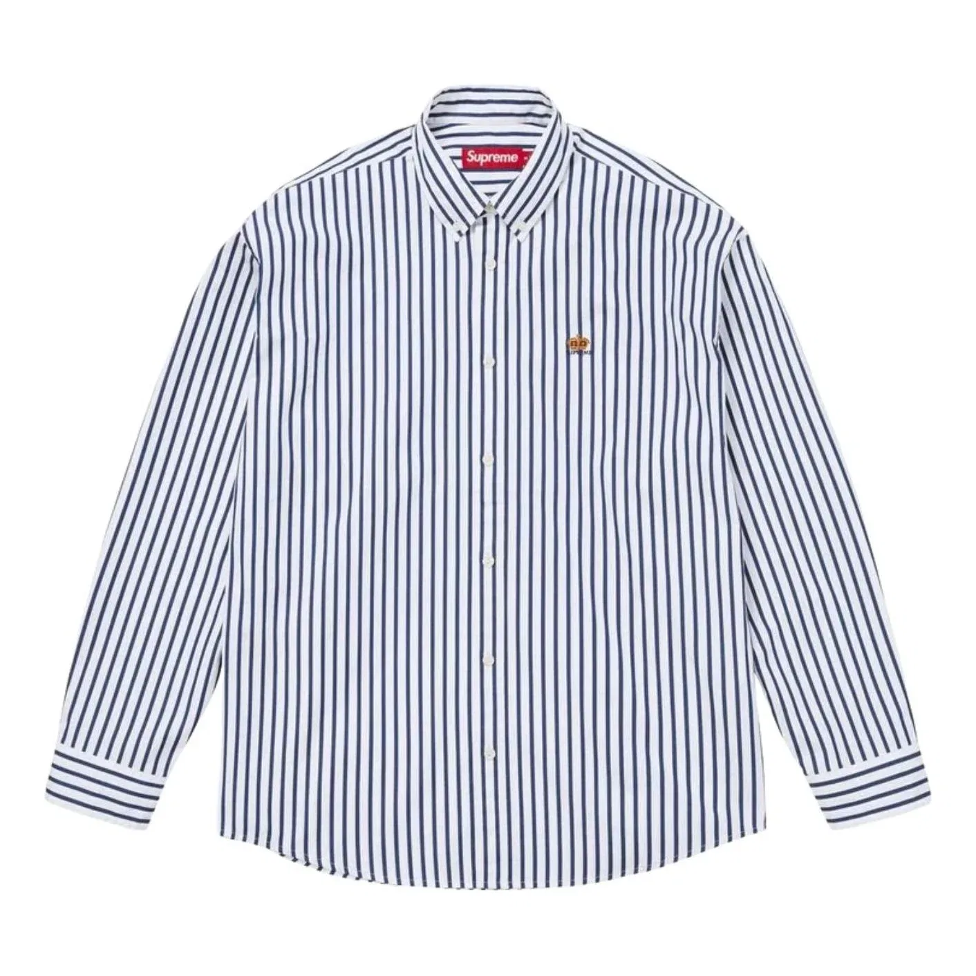 Футболка Supreme SS26 в полоску, белая, SUP-SS26-196-WHT