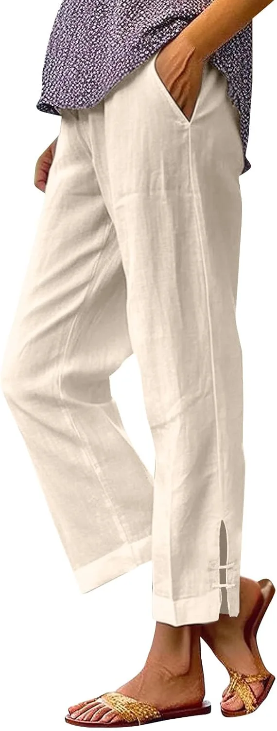 

Брюки Plus Size для женщин Casual с эластичной талией и карманом