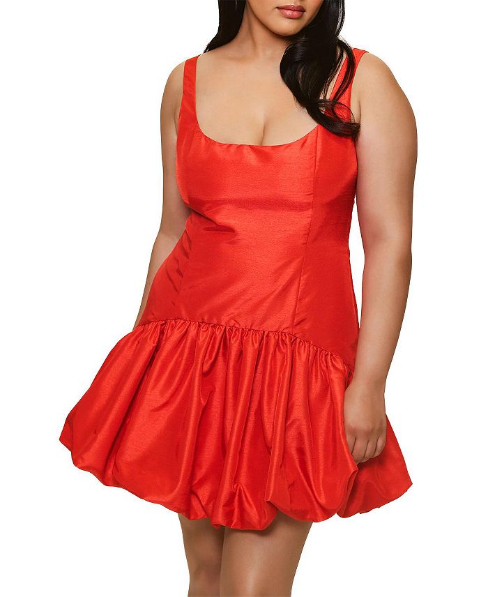 

Платье Plus Size Lowry с заниженной талией и кокетливым силуэтом "пузырь" Hutch, красный