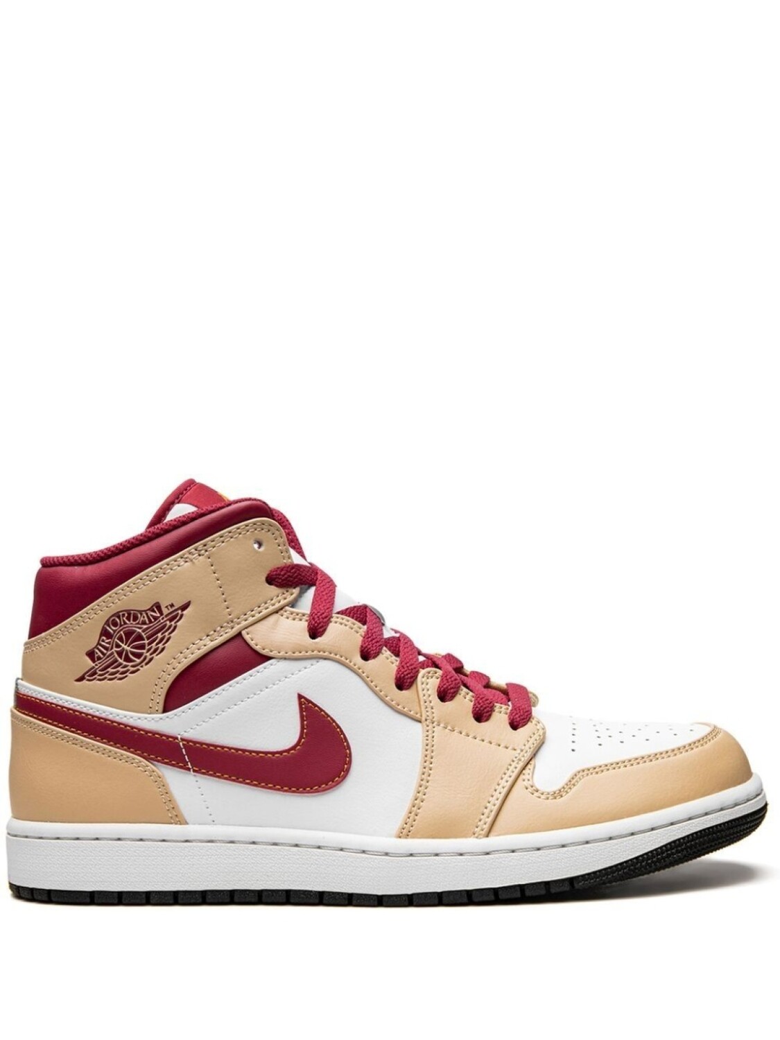 

Кроссовки Jordan Air Jordan 1 Mid, белый/красный/бежевый, Красный;серый, Кроссовки Jordan Air Jordan 1 Mid, белый/красный/бежевый