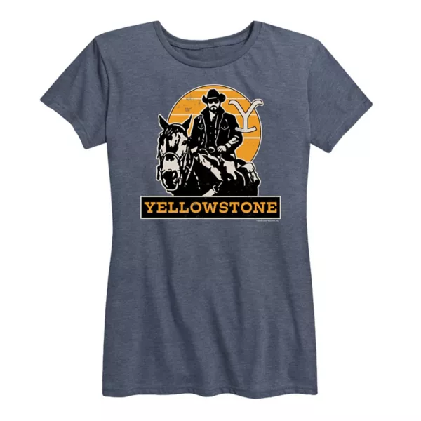 

Женская футболка с принтом лошади Yellowstone Rip Licensed Character, синий