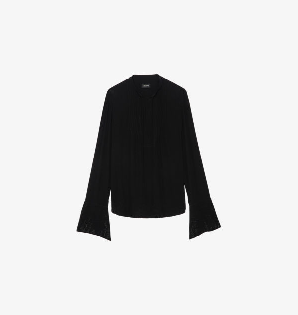 

Блузка Taika с открытым воротником из ткани Zadig&Voltaire, черный