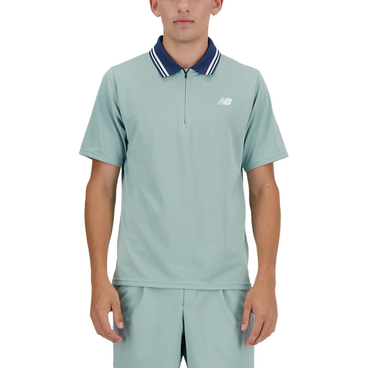 

Рубашка поло мужская изумрудная New Balance, цвет Emerald