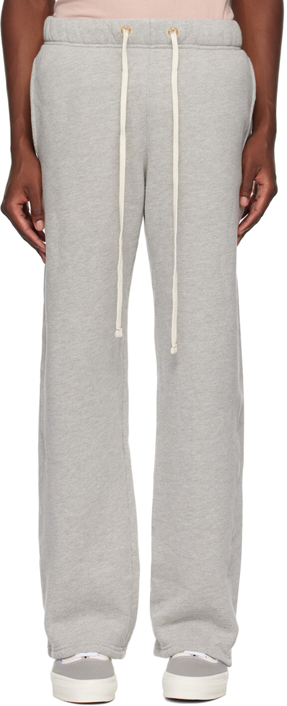

Серые классические спортивные штаны Les Tien, Heather grey