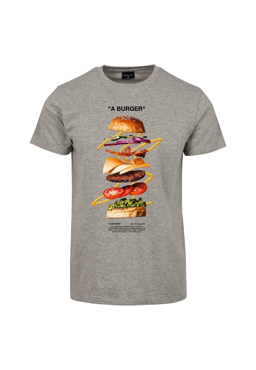

Футболка с принтом A BURGER Mister Tee, светло-серый