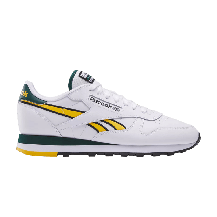 

Кроссовки Classic Leather 'Fierce Gold Collegiate Green', белый