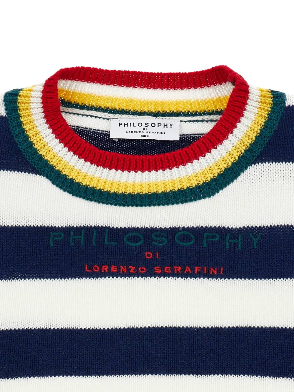 Свитер с вышитым логотипом Philosophy Di Lorenzo Serafini Kids, синий — фото 3