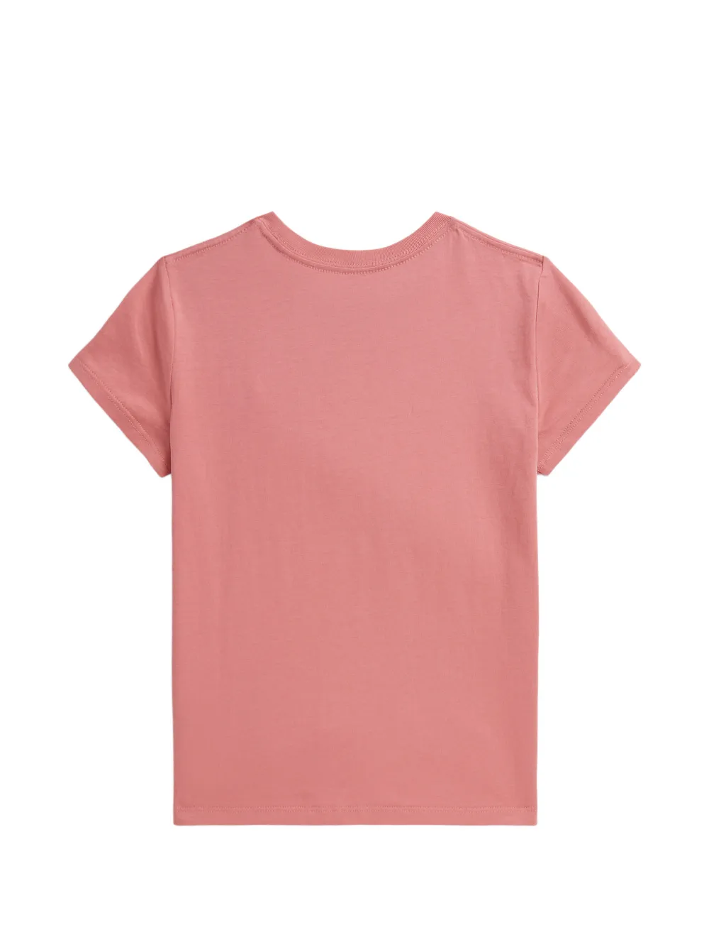 Футболка с вышитым логотипом Polo Ralph Lauren Kids, розовый — фото 2