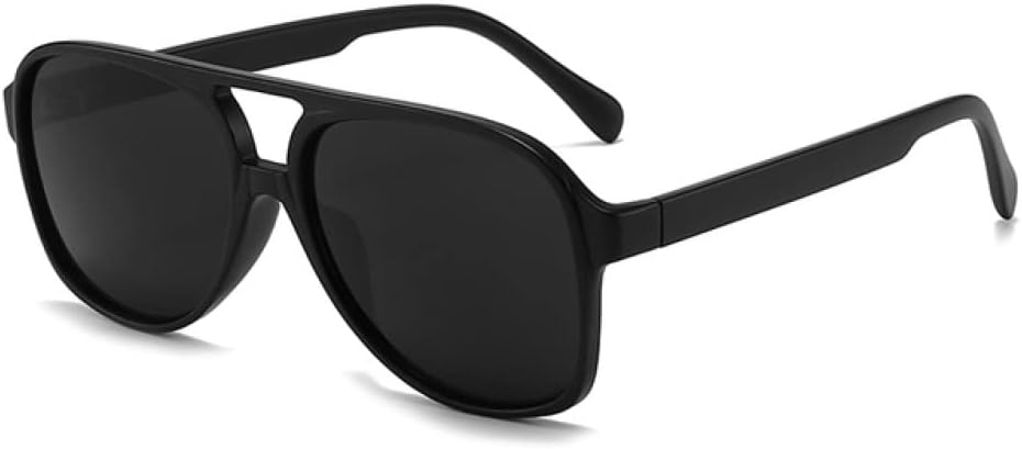 

Модные солнцезащитные очки с градиентным переходом для женщин, винтажные солнцезащитные очки для вождения с антибликовым покрытием, квадратные очки с двойным лучом, защита от УФ-излучения UV400 generic, C1 Black