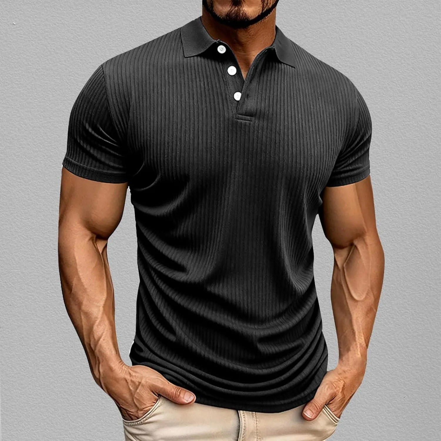 Polo футболка для мужчин, короткий рукав, slim fit — фото 2