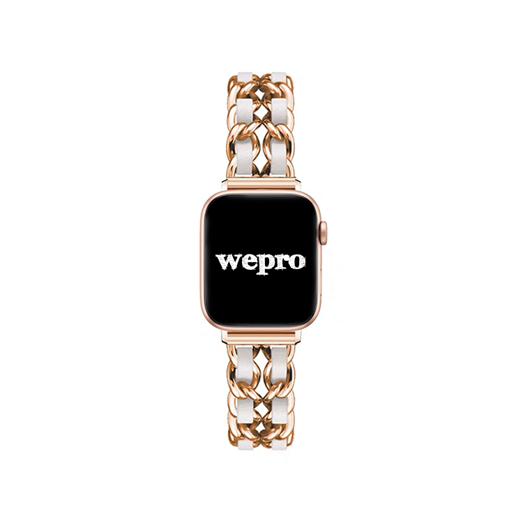 

Wepro Часы Strap Apple Compatibility Metal 49mm, Gold+Fair Skin