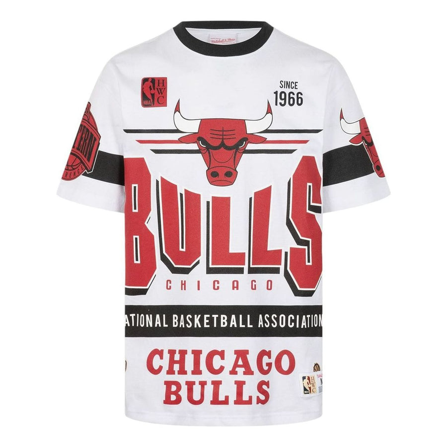 

Футболка Mitchell & Ness NBA Origins Premium Vintage T-Shirt 'Chicago Bulls Team', белый