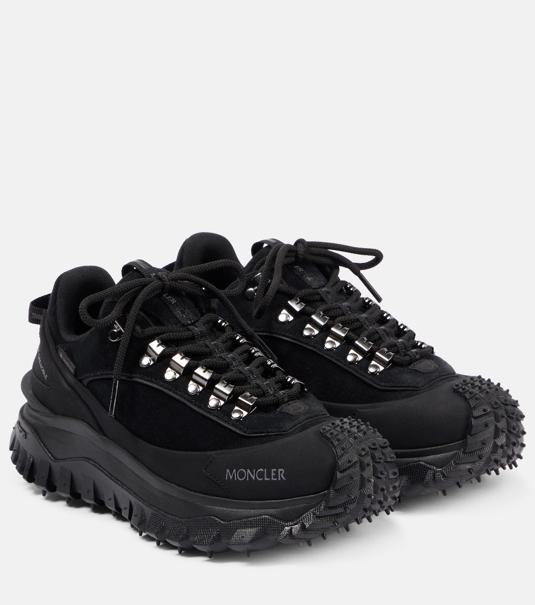 Кроссовки Trailgrip Apex из кожи и замши Moncler, черный