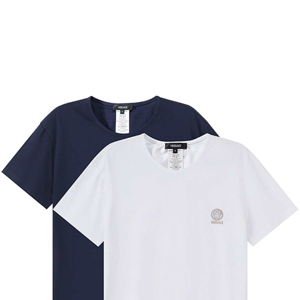 

2-Pack Crewneck T-Shirts VERSACE, 2 штуки (Белый+Тёмно-синий)