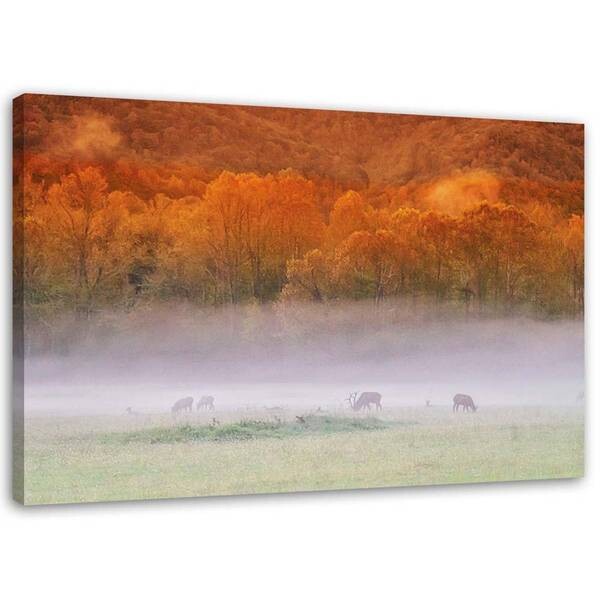 

Фреска Feeby Hirsche Tiere Landschaft Natur, оранжевый