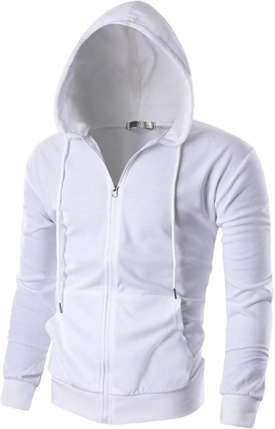 

Толстовка с капюшоном из флиса, мужская, однотонная, на молнии lonwick