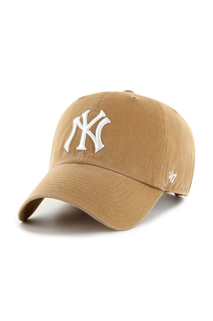 

Хлопковая бейсболка 47 бренда MLB New York Yankees 47 Brand, бежевый