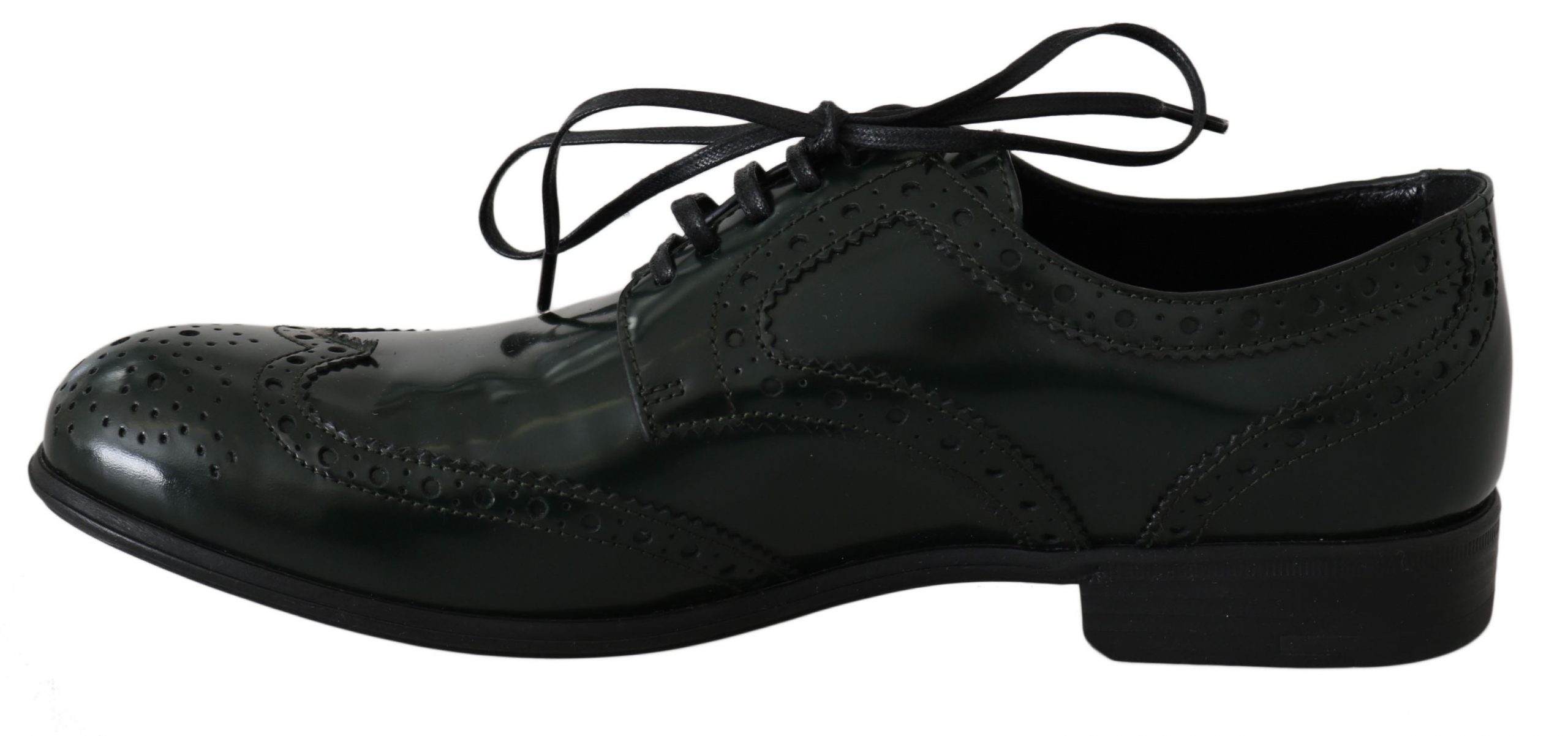 Элегантные зеленые броги Oxford Wingtip Flats Dolce & Gabbana — фото 2