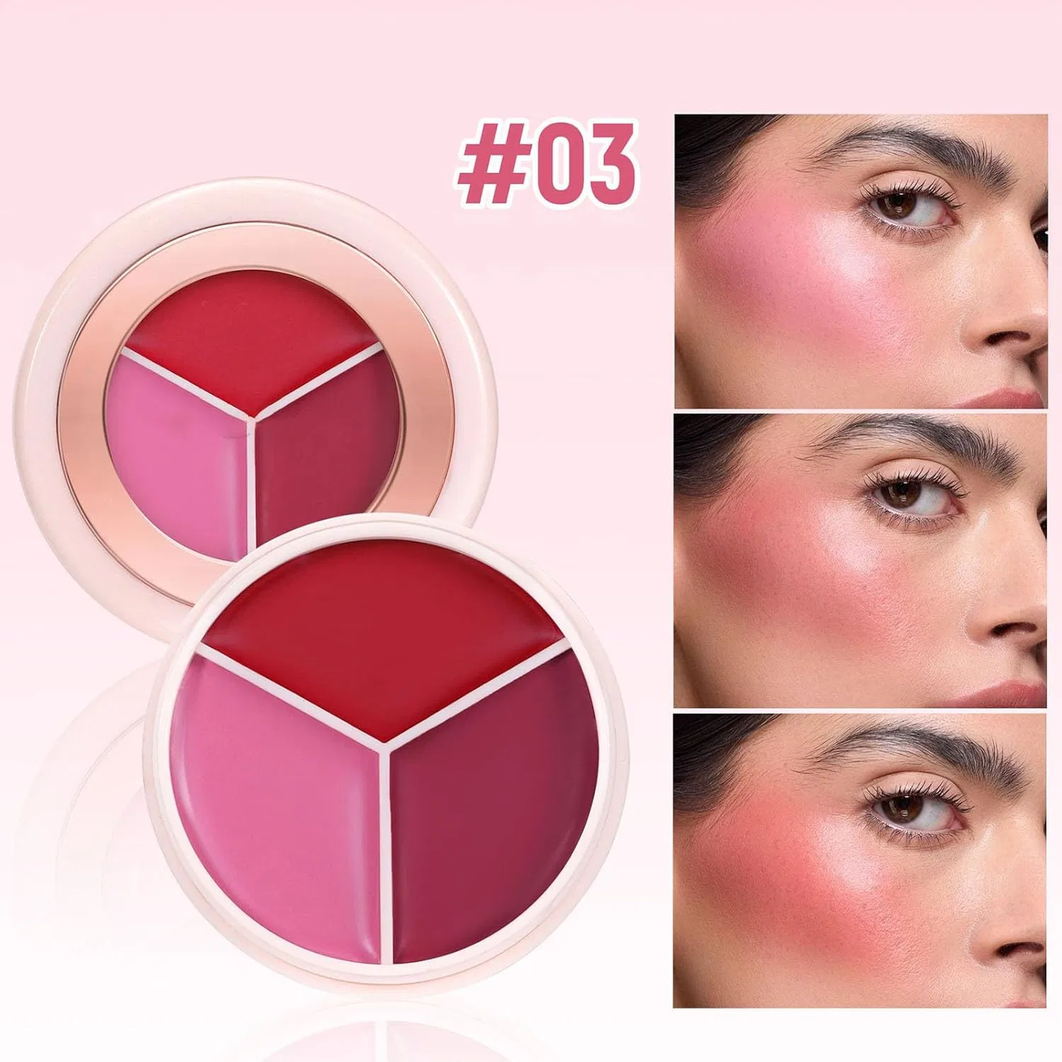 Палетка румян Waterproof Long Lasting Face Palette, мультиколор — фото 3