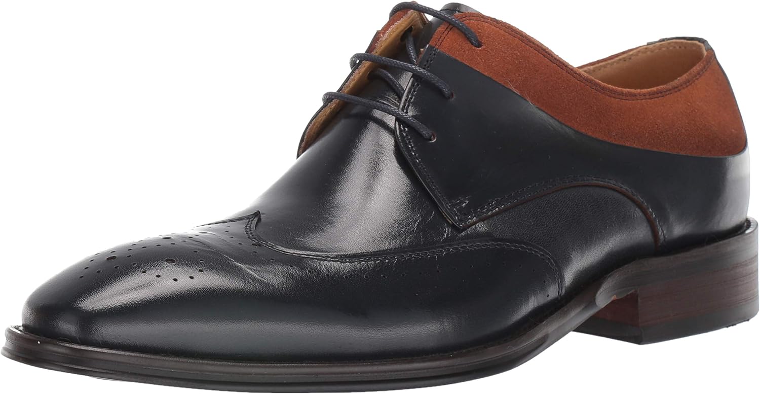 Мужские оксфорды Stacy Adams Hewlett Wingtip, темно-синий