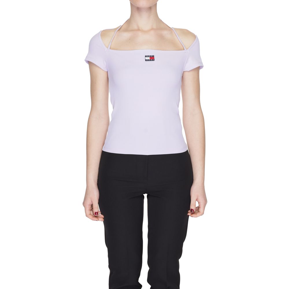 

Фиолетовые топ и футболка из переработанного полиэстера Tommy Jeans