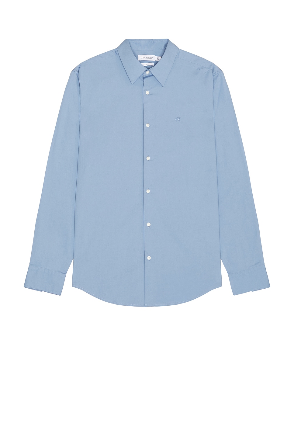 

Однотонная эластичная рубашка. Calvin Klein, синий