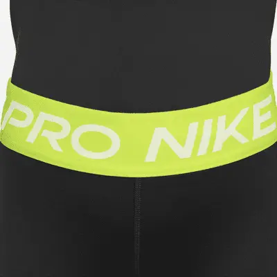 Шорты Nike Pro, цвет Black/Volt/White — фото 4