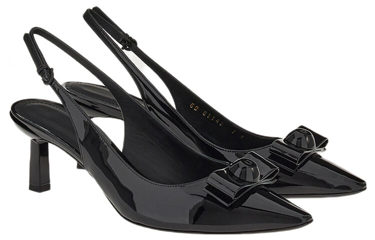 Туфли женские Ferragamo Vara на высоком каблуке, черный — фото 3