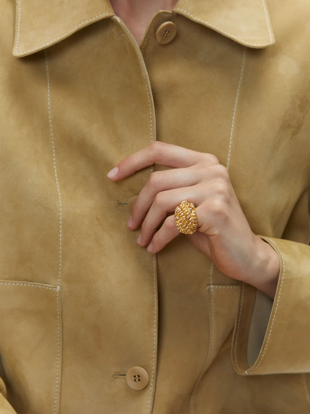 

Покрытое кольцо шамана Paola Sighinolfi, золотистый